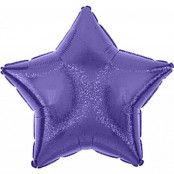 Heliumballong lila stjärna prisma