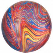 Heliumballong Orbz marmorerad - flerfärgad