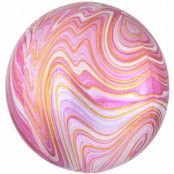 Heliumballong Orbz marmorerad - rosa