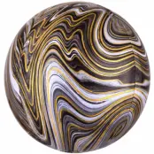 Heliumballong Orbz marmorerad - svart