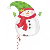 Heliumballong snögubben formad