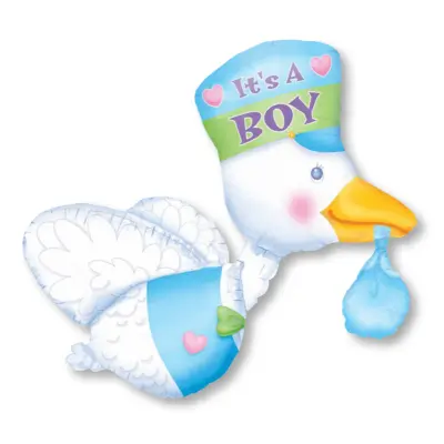 Heliumballong Stork It's A Boy