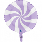 Heliumballong Swirly vit och pastell-lila