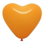 Hjärtballonger Orange - 25-pack