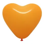 Hjärtballonger Orange - 25-pack