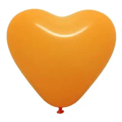 Hjärtballonger Orange - 25-pack