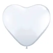 Hjärtballonger Vita - 10-pack