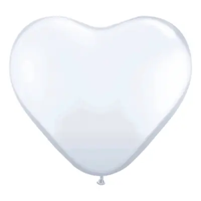 Hjärtballonger Vita - 25-pack