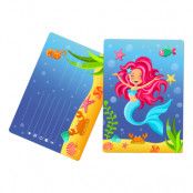 Inbjudningskort Mermaid - 8-pack