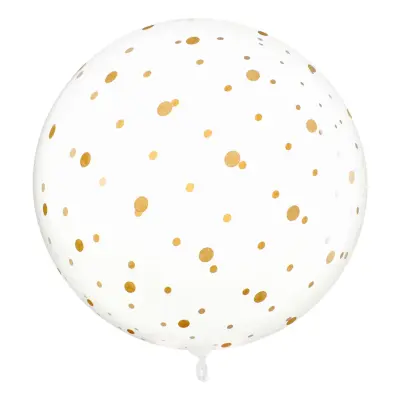 Jätteballong Transparent Prickig