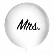 Jätteballong Vit Mrs.