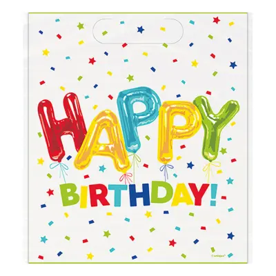 Kalaspåsar Happy Birthday Strössel - 8-pack