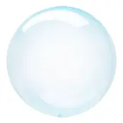 Klotballong Blå Transparent - 1-pack