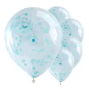 Konfettiballonger Blå Konfetti - 5-pack