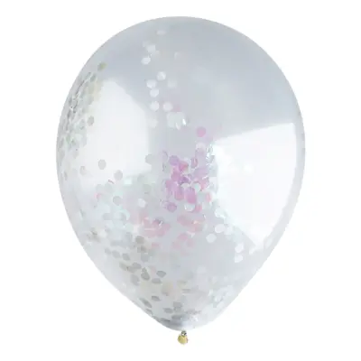 Konfettiballonger Färgskimrande - 5-pack