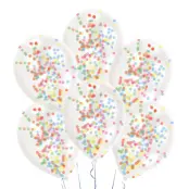 Konfettiballonger Flerfärgad - 6-pack