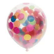 Konfettiballonger Flerfärgad - 6-pack