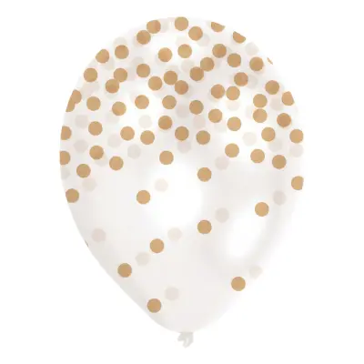 Ballonger Prickiga Guld - 6-pack