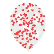 Konfettiballonger Hjärtan Stora - 6-pack