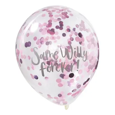 Konfettiballonger Same Willy Forever - 5-pack