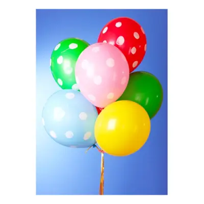 Kort Enkelt Prickiga Ballonger