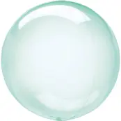 Kristallklar klotrund ballong - grön