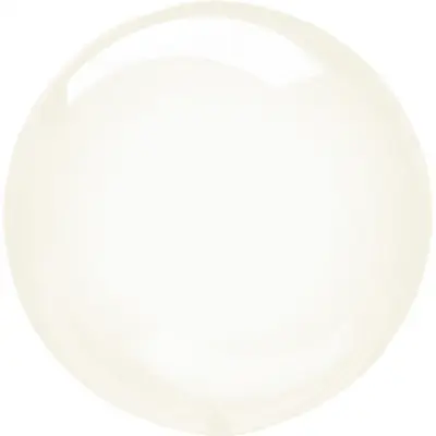 Kristallklar klotrund ballong - gul