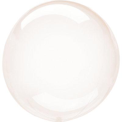 Kristallklar klotrund ballong - orange