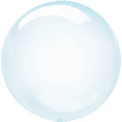 Kristallklar klotrund mindre ballong - blå