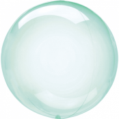 Kristallklar klotrund mindre ballong  - grön