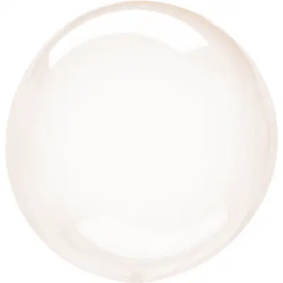 Kristallklar klotrund mindre ballong - orange