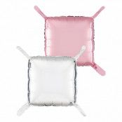 Kuddballonger Silver/Pastellrosa - 4-pack