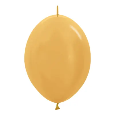 Länkballonger Guld Metallic - 10-pack