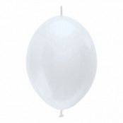 Länkballonger Pärlvit - 10-pack