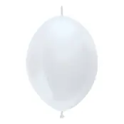 Länkballonger Pärlvit - 10-pack