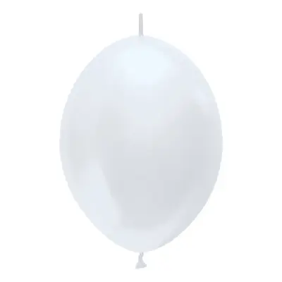 Länkballonger Pärlvit - 10-pack