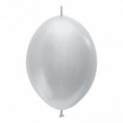 Länkballonger Silver Metallic - 10-pack