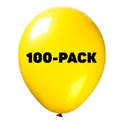 Latexballong Crystal Gul - 100-pack