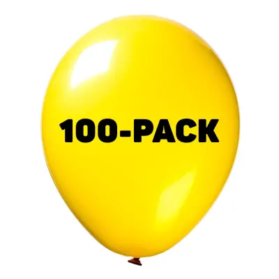 Latexballong Crystal Gul - 100-pack