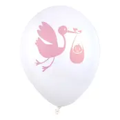 Latexballonger Babyshower Rosa - 8-pack