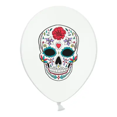 Latexballonger Dia de los Muertos - 50-pack