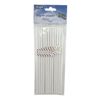 Papperssugrör Studenten - 12-pack