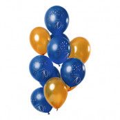 Latexballonger Happy 70th True Blue - 12-pack