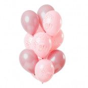 Latexballonger Happy 80th Lush Blush - 12-pack