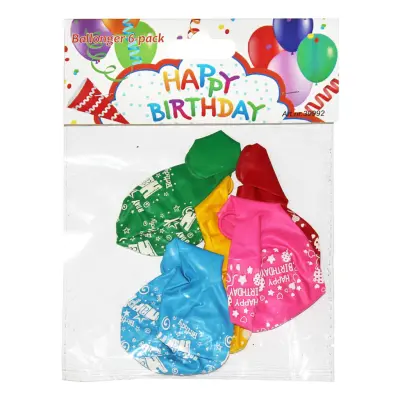 Ballonger Happy Birthday - 6-pack