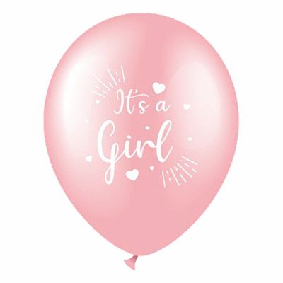 Ballonger Its a Girl Rosa - 6-pack