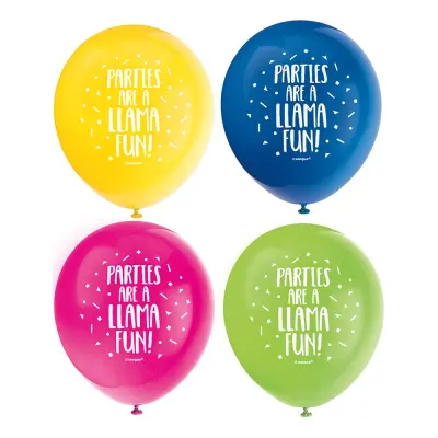 Latexballonger Llama Fun Flerfärgade