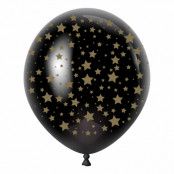 Latexballonger med Guldstjärnor - 8-pack