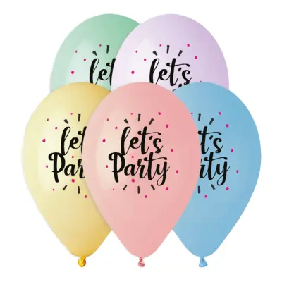 Latexballonger Premium Let's Party - 5-pack