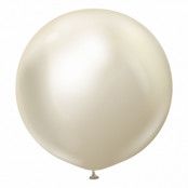 Latexballonger Professional Gigantiska White Gold Chrome - 2-pack